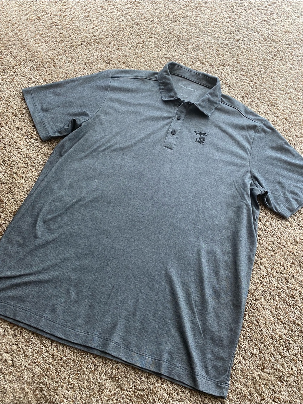 Nine Line Apparel Men’s Silicone Dropline Logo Polo (Grey)
